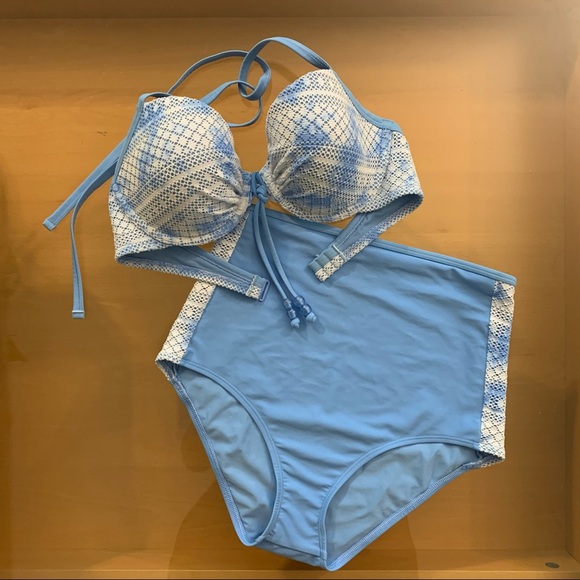 *SOLD* Aerie High Waisted 2-Piece Swimsuit - Picture 1 of 7